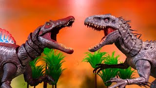 Indominus Rex vs Indoraptor amp Scorpius Rex  BATTLE OF THE HYBRIDS [upl. by Lorenzo]