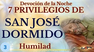 🔴🌱DEVOCIÓN PRIVILEGIOS DE SAN JOSÉ DORMIDO  3  HUMILDAD  Oración de la Noche ❤️ [upl. by Aneehsal]