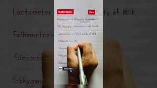 Instrument and their Use  BarometerStethoscopeLactometer Fathometer  Siesmograph [upl. by Eniamrehs]