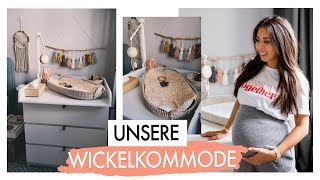 UNSERE WICKELKOMMODE amp WICKELTISCH EINRICHTEN BABY2  IKEA MALM [upl. by Collbaith]