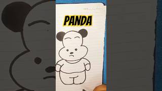 How to Draw cute panda art drawing shorts panda [upl. by Jarred957]