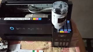 Epson L 4150 me ink kaise bhareHow to Refill ink in Epson printer L4150 [upl. by Atsev]