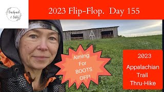 Goal aiming for Boots Off Hostel Day155 2023 Appalachian Trail FlipFlop Hike [upl. by Sollows]