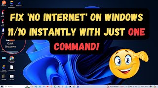 Fix No Internet on Windows 1110 Instantly with Just One Command [upl. by Ggerg]