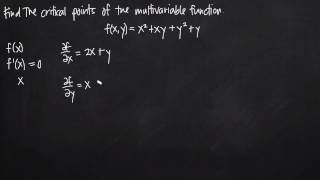 critical points of multivariable functions KristaKingMath [upl. by Genie508]