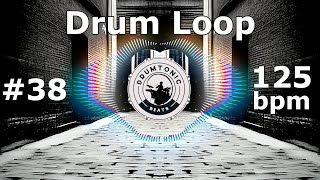 38 Drum Loop 125 bpm 🥁 3 Drum Pattern Variations Bass Guitar Backing Tracks 🥁 DrumTonic [upl. by Ikir]