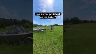 How to load beached mini jet boat on trailer boat boating jetboat minijetboat [upl. by Dlareg]