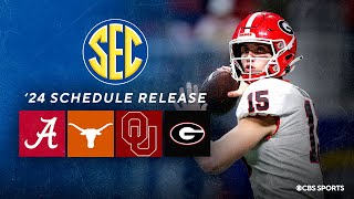 2024 SEC SCHEDULE RELEASED Analysis and Reactions as Alabama clashes with Oklahoma  CBS Sports [upl. by Joash]