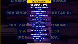 I NOSTRI Pronostici BOMBA sulla 5a giornata Champions League 202425⚽🏆 tips championsleague [upl. by Zrike225]