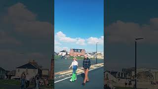 Troon Beach seaside Ayrshire Scotland autumn afternoon walk Scotland summer 2024 [upl. by Porett]