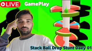 🔴LIVE Stack Ball Drop Stunt 📱 Mobile Game 🎮 Play Daey 01 [upl. by Rondon]