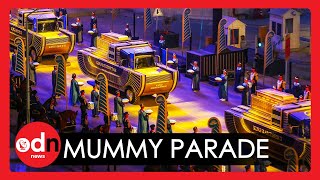 Royal Mummies Moved to New Resting Place in Spectacular Golden Parade in Egypt [upl. by Broucek356]