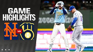 Mets vs Brewers Game Highlights 92724  MLB Highlights [upl. by Trevorr]