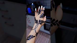 نقش حناء اسواد انيق جدا روعة Arabic black henna design حنةسودانية نقش shorts satisfying [upl. by Tiffa234]