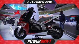 TVS Creon  Auto Expo 2018  PowerDrift [upl. by Gmur]