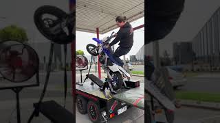 Yamaha WR450 wheelie balance point standing up [upl. by Aseret]