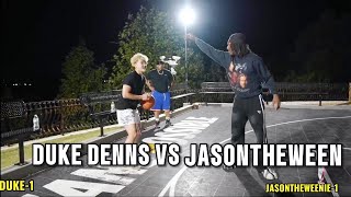 Duke Dennis 1v1s FaZe JasonTheWeen Basketball At AMP House [upl. by Eesdnyl107]