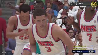 Charlotte Hornets  New Jersey Nets NBA 2K91 2nd Half [upl. by Ashjian751]