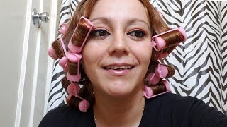 How to curl your hair Using Dollar tree Foam hair Rollers [upl. by Nonnahc]