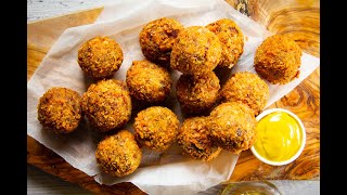 Bitterballen  Dutch Crispy Deep Fried Meatballs [upl. by Drewett]