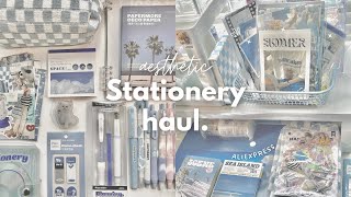 aesthetic stationery haul aliexpress lots of blue ☁️💙 ft jianwu store [upl. by Tarfe]