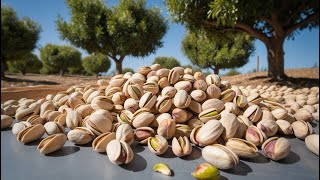 How Farmers Harvest Smile Nuts Pistachios Inside a Modern Pistachio Processing Factory [upl. by Anura]