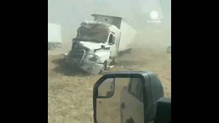 Dust Storm Causes Pileup in Kansas [upl. by Nessim]