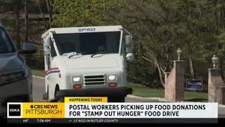 Postal workers picking up food donations for Stamp Out Hunger food drive [upl. by Stallworth727]