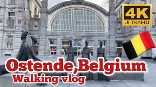 Ostend Belgium Walking Tour 2022  Virtual Walk  GoPro  4k Travel vlog [upl. by Tivad828]