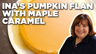 Ina Gartens Pumpkin Flan with Maple Caramel  Barefoot Contessa  Food Network [upl. by Kallman321]