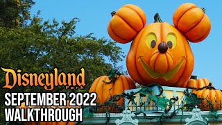 Disneyland Park  September 2022 Walkthrough  Updates Halloween is Here 4K POV [upl. by Nowd361]