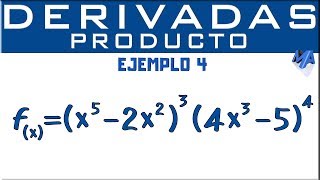 Derivada de un producto  Ejemplo 4  Regla de la cadena [upl. by Thirzia923]