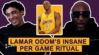 Lamar Odom’s INSANE pregame ritual 🤣 [upl. by Chaffin842]