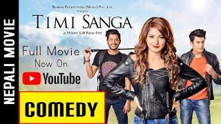 TIMI SANGA Comedy Scene  Full Movie Available  Samragyee RL Shah Aakash Shrestha Najir Husen [upl. by Ttenaj]