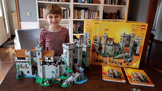 HOW WE SPENT THANKSGIVING BREAK IN LEGO  Building LEGO Lions Knights Castle 10305 [upl. by Yhtak]