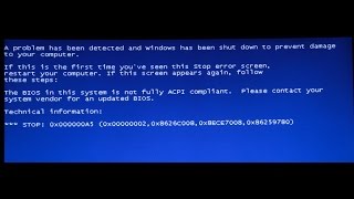 The BIOS In This System Is Not Fully ACPI Compliant Solution Tutorial [upl. by Desdamona]