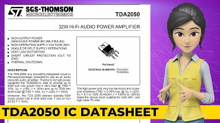 TDA2050 IC Datasheet Complete information  Tips for making TDA2050 Audio Amplifier [upl. by Amilah]