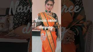 Navari saree drape 🧡🧡 [upl. by Aseret]