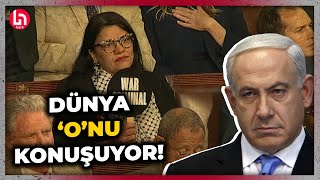 Gazze Kasabına ABDde soğuk duş Dünya Rashida Tlaibin protestosunu konuşuyor [upl. by Katushka]