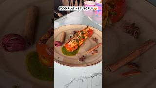 Food Plating Tutorial 2😍 foodplating platingideas platinguide fancyfood paneertikka foodies [upl. by Kcirrej]