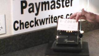 Paymaster CheckWriter Model X 2000 [upl. by Hildebrandt705]