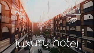 building a LUXURY HOTEL in bloxburg 99 plot data [upl. by Saul285]