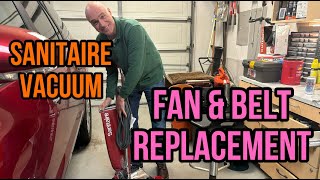 Sanitaire vacuum  broken fan and belt replacement [upl. by Leftwich]