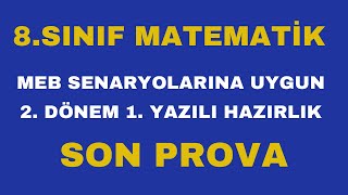 8 SINIF MATEMATİK 2 DÖNEM 1 YAZILI SON PROVA 🎯 [upl. by Ring]