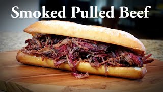 Best Pulled Beef Recipe  Pulled Beef Sandwich  Smoked Shoulder Clod [upl. by Other]