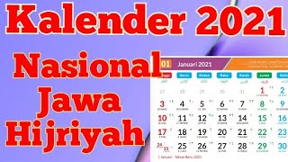 kalender 2021 lengkap jawa dan hijriyah [upl. by Uhthna42]