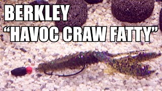 Berkley Havoc Craw Fatty Lure action on a Texas Rig Underwater Full HD [upl. by Hackney670]