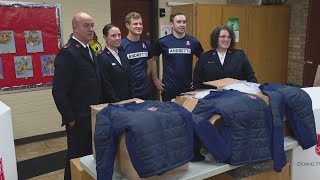 Andretti IndyCar team donates hundreds of coats to Salvation Army [upl. by Leinahtam]