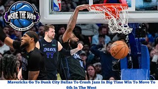 Mavericks Throw Down In Dunk City Dallas wLuka Doncic Kyrie Irving Daniel Gafford In Big Jazz Win [upl. by Ahcsatan312]