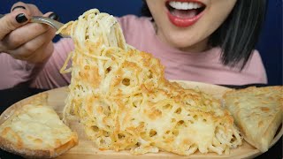 BAKED ALFREDO ASMR SOFT SQUISHY EATING SOUNDS NO TALKING  SASASMR [upl. by Clinton]